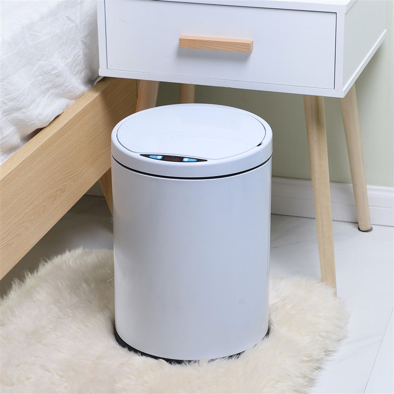 奥尔丰不锈钢智能感应垃圾桶家用客厅厨房自动卫生间电动香槟金筒
