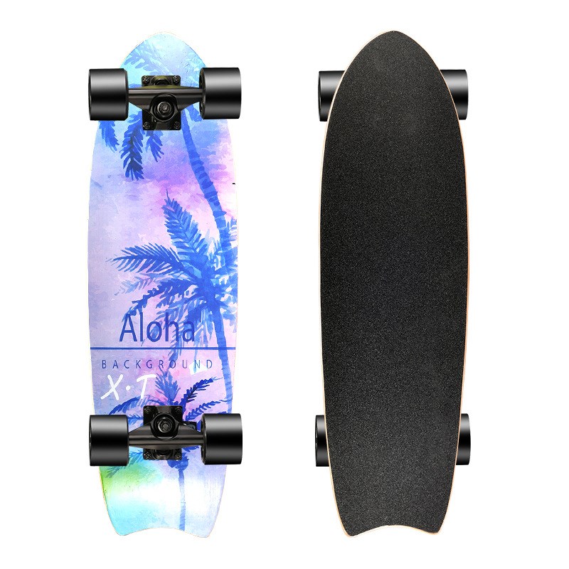 27寸冲浪板68*20CM大鱼板四轮滑板东北枫儿童成人单翘板 厂家直供