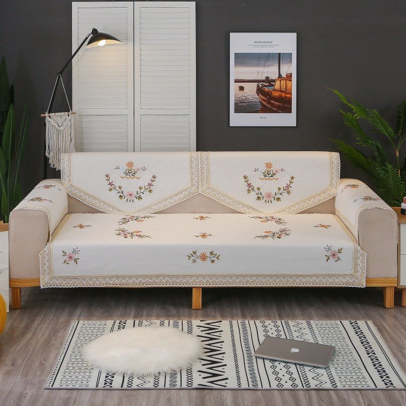 蕾丝沙发巾防滑布艺靠背巾四季通用沙发垫全盖扶手
