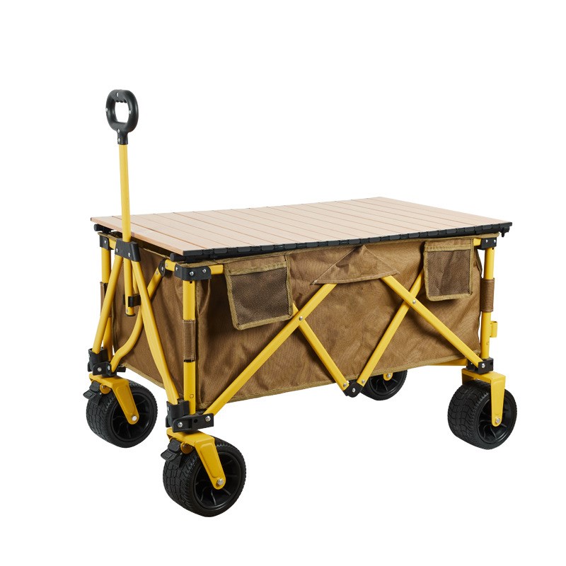 山之客户外露营阳离子可升降聚拢营地小推车野餐摆摊营地手拉车
