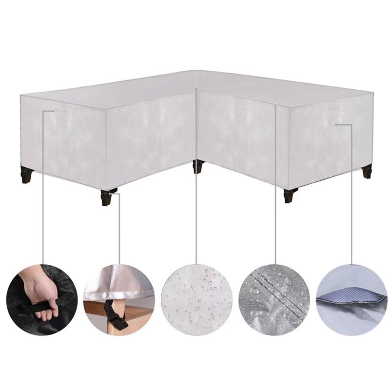 420D牛津布转角沙发罩 户外花园家具罩防尘罩带防水胶条 透气窗