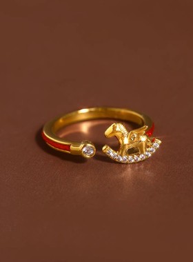 2026红色马年旺财小马女戒