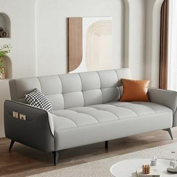 沙发小户沙型猫爪折皮沙MRE发出租屋宽耐用布艺发大叠两用高端沙