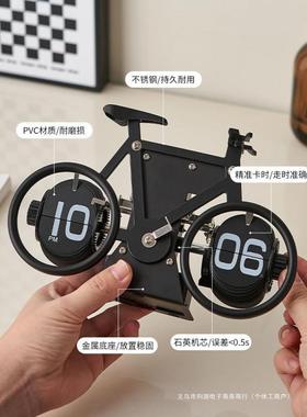 创意自动翻页钟表复古厅客摆钟件座SHDC2729钟现代简约机械时钟摆