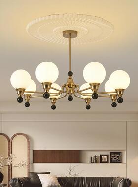 中XVZ古圆风客厅吊艺灯法式复卧古魔豆球室书房餐厅全光谱护眼铁