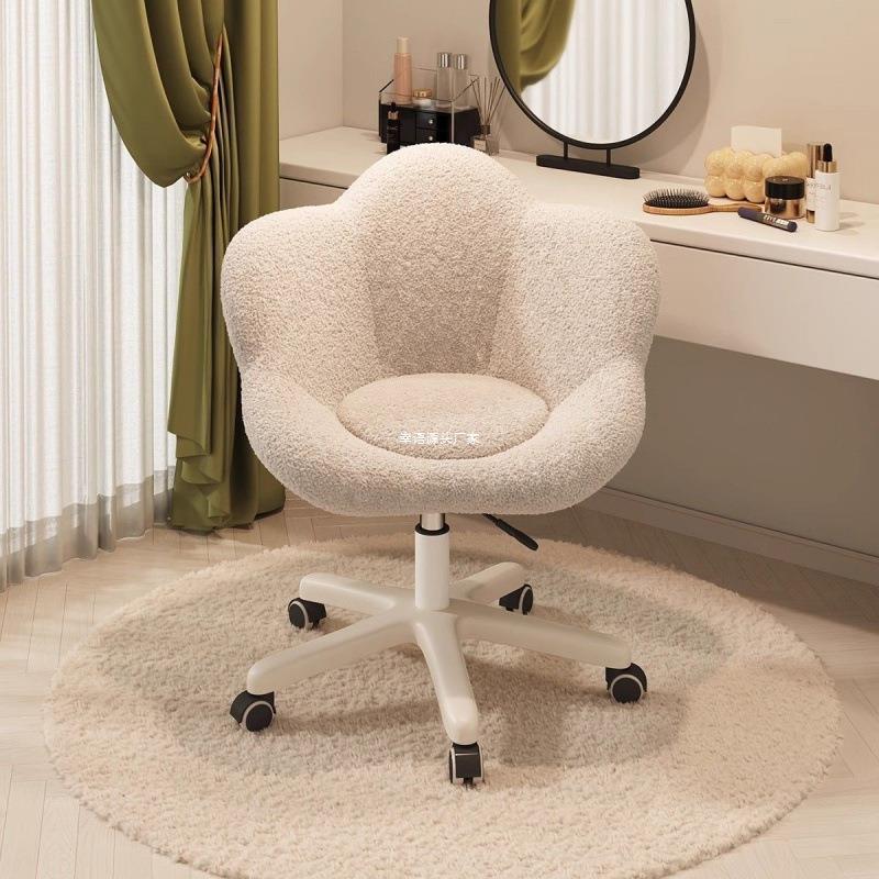 前台化椅奶油子风女生卧室美甲转椅万向轮直播凳商用妆SDLASZOO吧