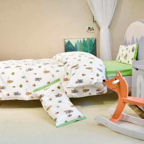 儿童可爱60支长绒JXX单棉儿幼园枕套床上午睡男女品孩单品被套床