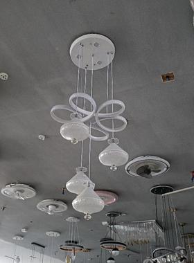 35现代简约晶餐厅吊灯线条感客厅eld档灯饰高吧台水灯创意吊灯中