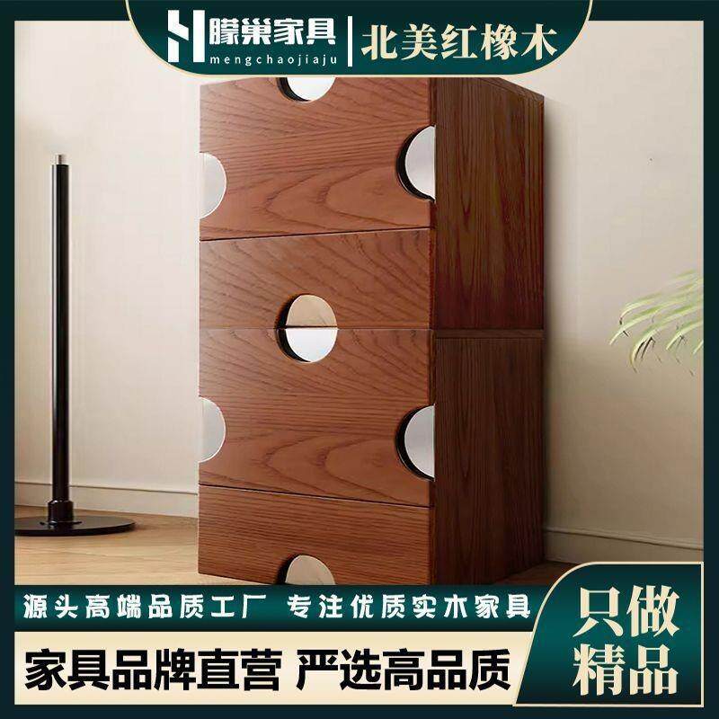 法式复古芝士储轻MYD物柜客厅落地卡门柜实木电视意式奢柜柜餐边