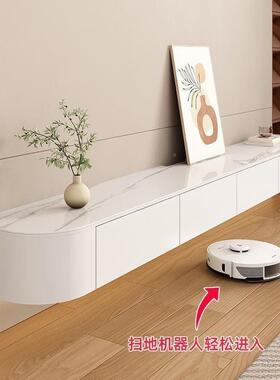 现LBD代简约奶油电风小型悬空视柜一体户组合视家用客厅岩板茶几