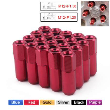 装轮毂螺色帽汽车轮胎螺丝铝合金606改1轻量化HVV彩螺母M12X1..5/