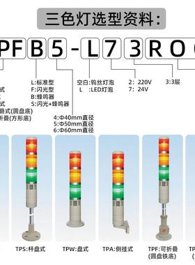 TEND天得TPFB5-L73ROG床色警三灯示多层塔灯报TPTB5-C7警指示机灯