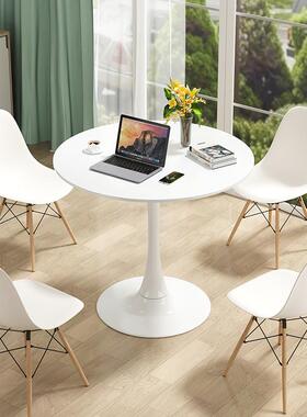伊斯椅子代家用餐桌餐椅现简姆约接待洽NZW桌椅谈组合休闲小圆桌