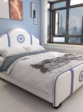 轻奢儿童床T81616男孩青少年网红单人床室小户卧型卧主全实木公床