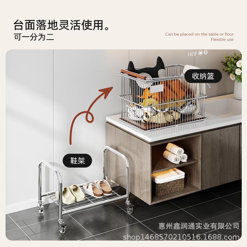 中古脏篓家用ZGZYJ浴室衣收纳筐洗衣篮服子夹缝小衣推风车置物架