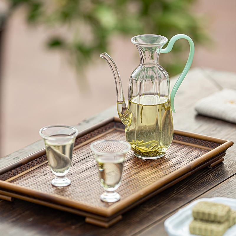 问沧耐高温用玻璃壶透绿壶茶专用壶中式冷泡茶泡茶器URS家花茶明