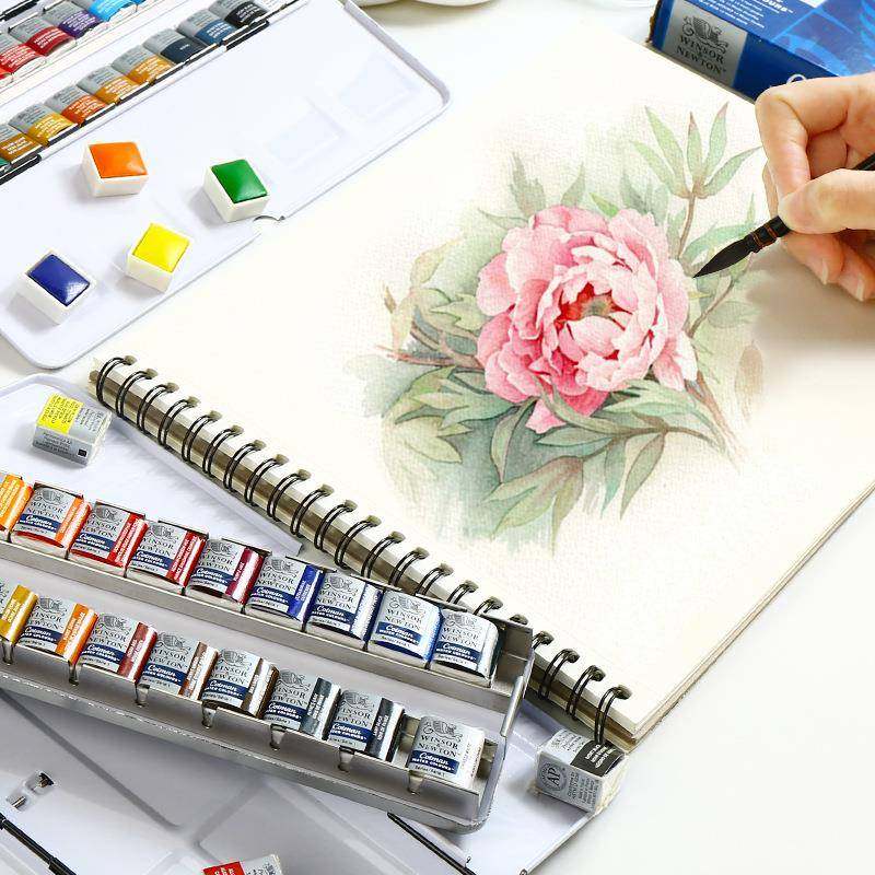 温牛顿歌文固体彩颜料套762装全半块水画状艺术家级手绘莎绘便携