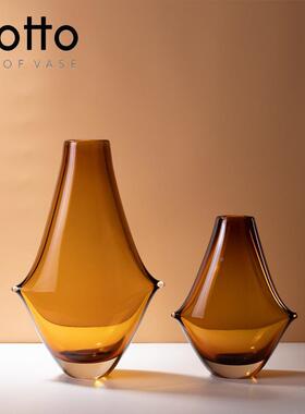 现茶代轻奢玻璃花瓶摆件玄OHV5011-关几电样视花柜板房装饰水养插