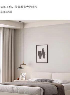 矮床头床棉麻艺床双人小户型米婚床1.床UXK5米次卧床1.8布主卧白