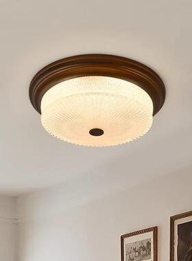 905美式复古LED吸顶主卧室房灯间灯阳过道廊走玄关灯圆形欧式台灯