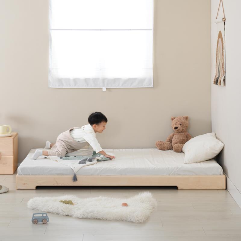 I儿1浮空地板床实木床B-C-FKC地板床蒙氏床童地台床带护栏可加