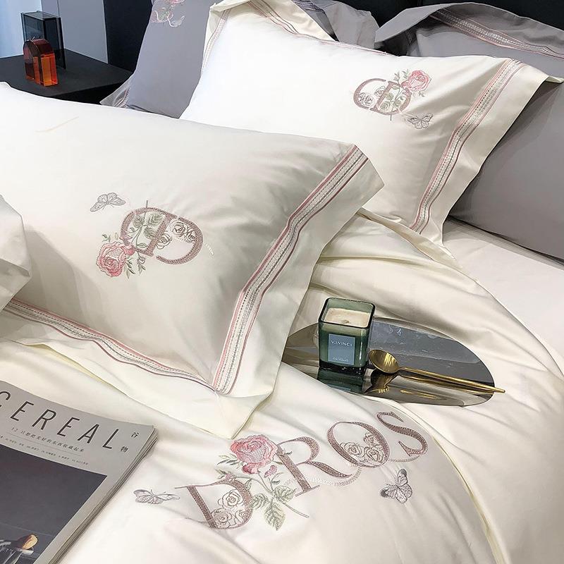 新品法式A类12支长0棉镂空四件法式轻奢绒高端套全棉床上用TGH120