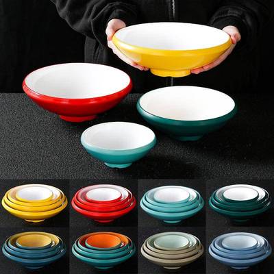 面碗商用仿瓷粉馄汤面饨斗汤笠碗意面馆专用汤创碗P0505密胺餐具