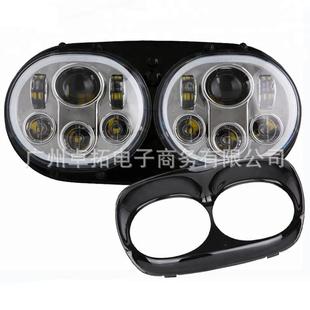 直销适用哈雷戴维森双头灯90W哈雷双灯led多功能光圈前照灯