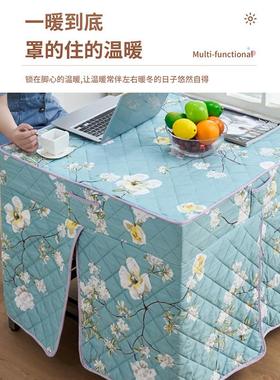 3YV52023新款烤火桌全套秋冬天家用餐桌子一体折叠取暖桌架烤火炉