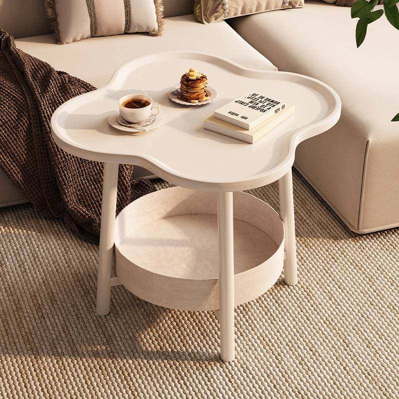 奶油风边几家用创意小茶几现代简约沙发边柜小户型客厅移动小桌子