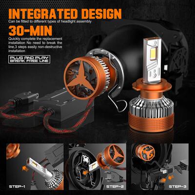 三铜管150W大功率汽车led大灯高亮H790059006改装车灯热销