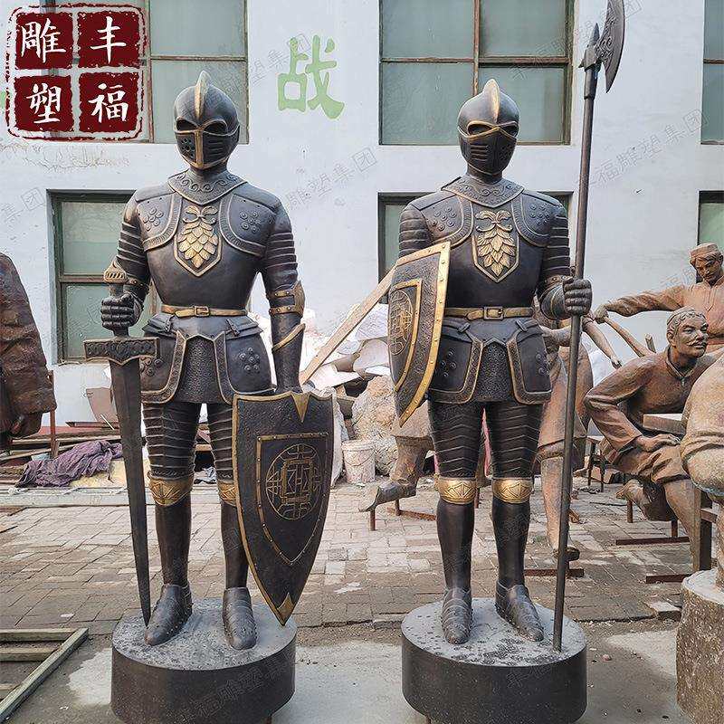 铸铜西方将士雕塑铜雕大型广场欧式将军雕像欧式铜武士人物雕塑