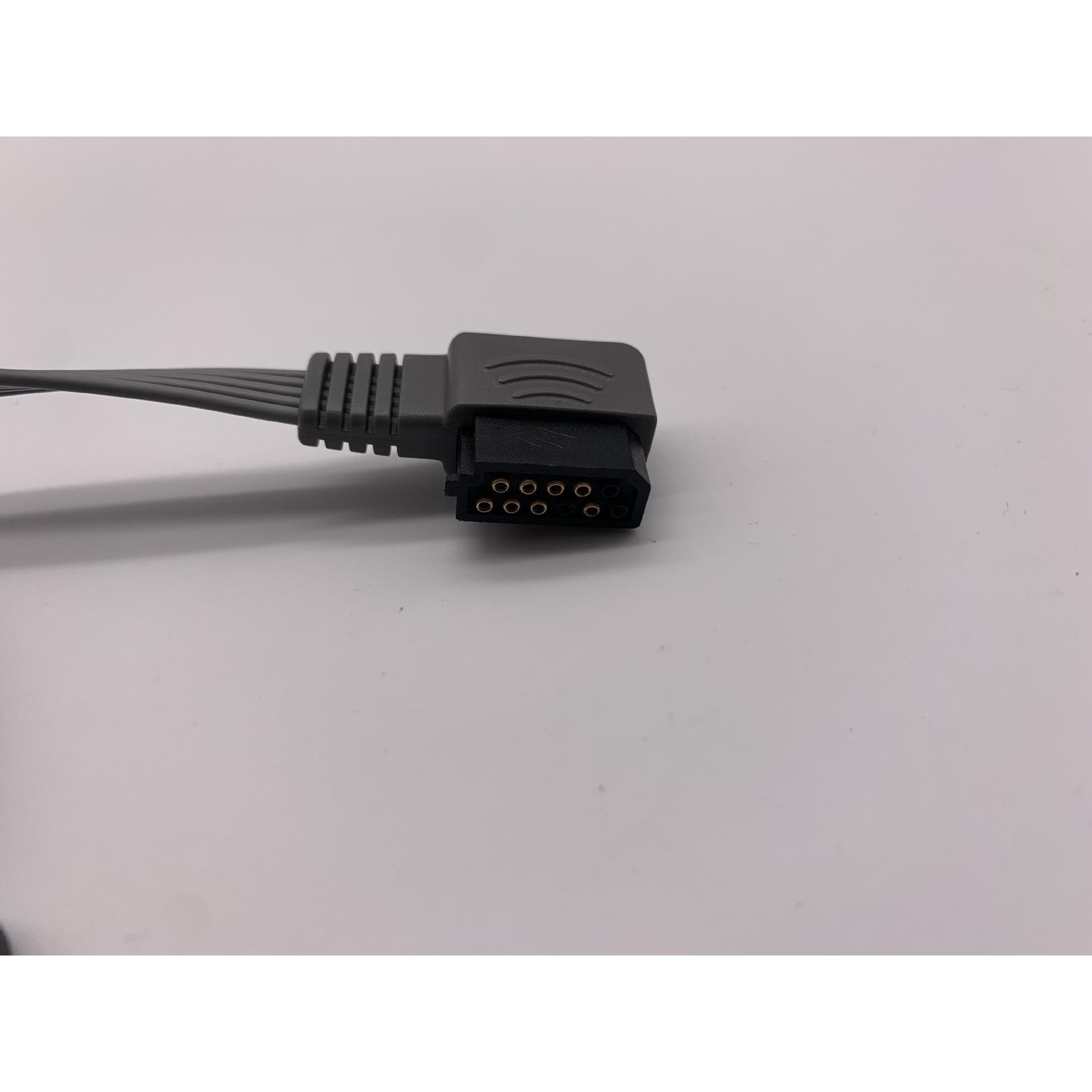 兼容心电监护仪M4725A 遥测动态心电导联线5导扣式