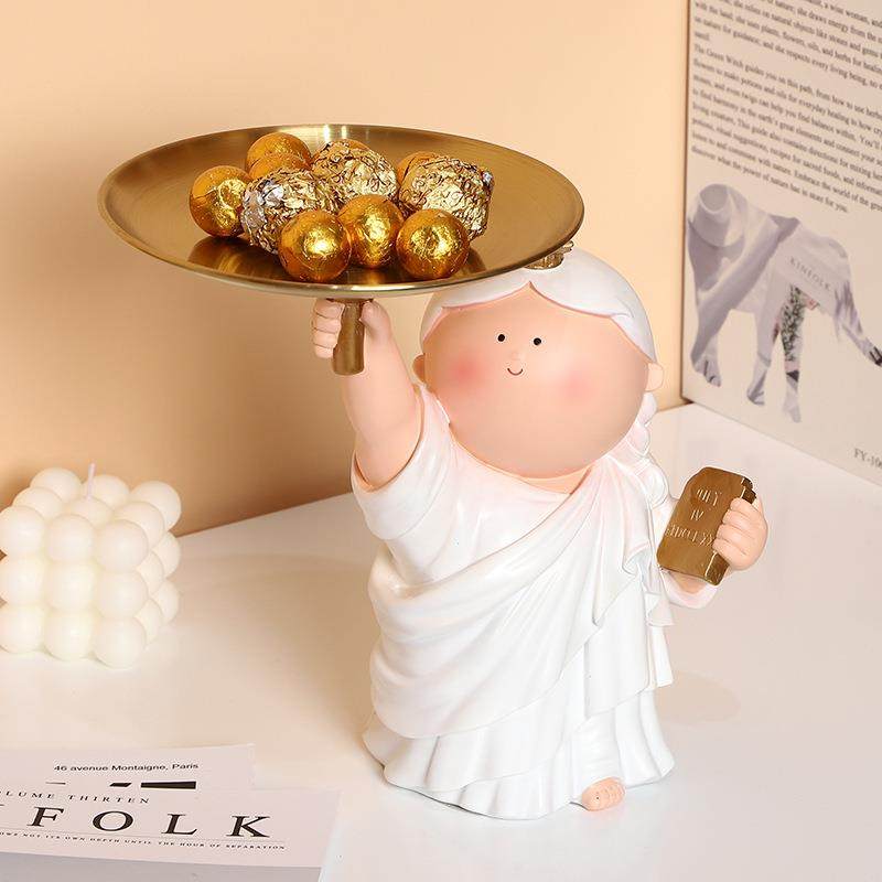 月半艺术家自由女神托盘玄关钥匙收纳盒摆件电视柜桌面树脂装饰品,玩具/童车/益智/积木/模型,毛绒/玩偶/公仔/布艺类玩具,淘宝优惠券,粉丝福利购,淘宝优惠卷