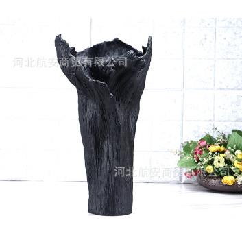 现代简约树脂花器花插花瓶树根花瓶样板房售楼处桌面茶几玄关软装