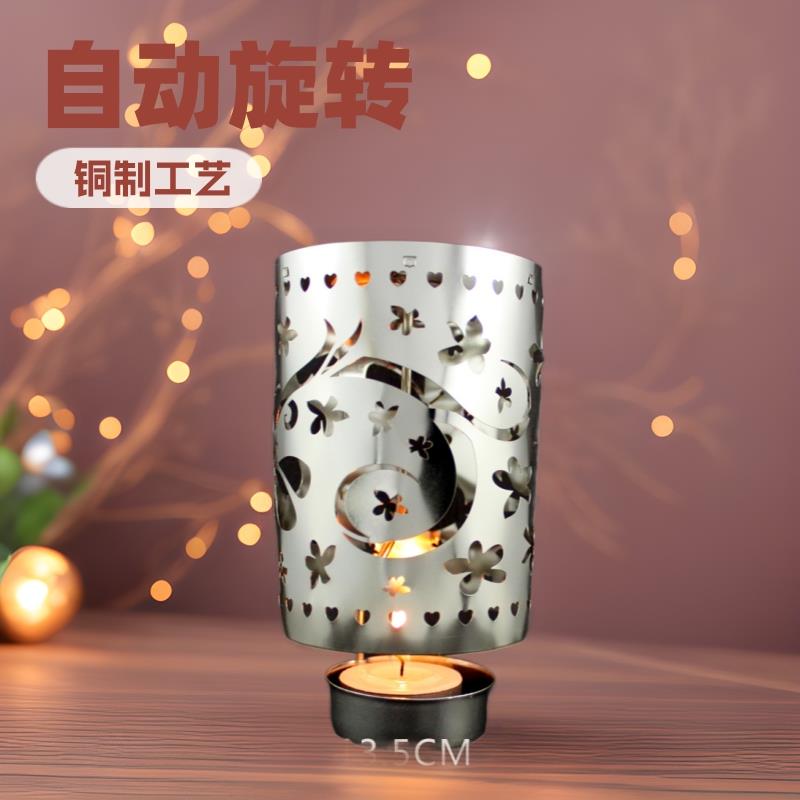 厂家直供自动旋转烛台无需电源热能可转动走马灯款式多样