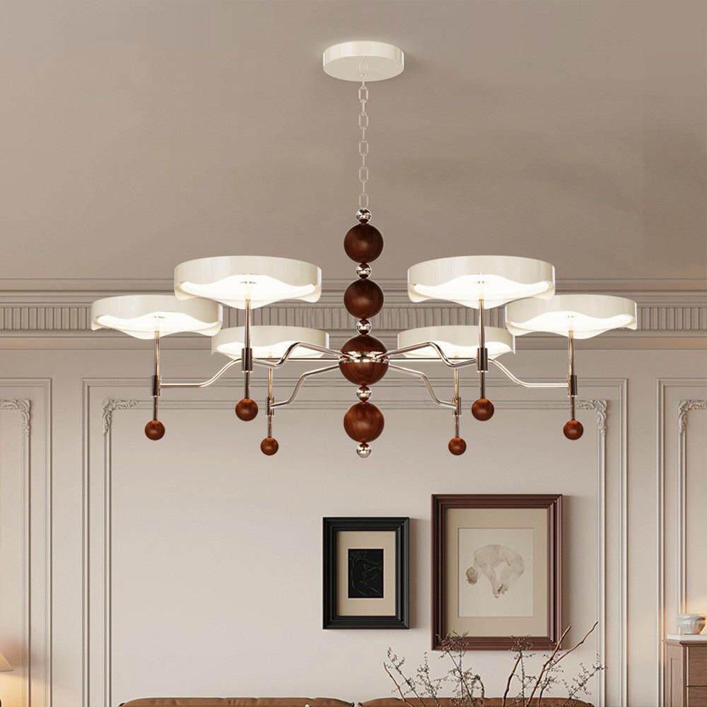 飞碟法式复古客厅吊灯新款大厅灯高端大气中古风餐厅简约护眼灯具