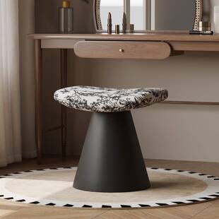 中古风卧室梳妆凳可旋转复古化妆台椅子不占空间轻奢高级感化妆凳