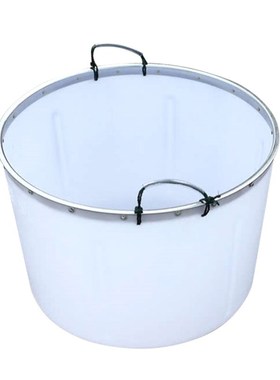 吹塑塑料鱼桶100L大口白色加厚牛筋钢圈熟料螃蟹水产养殖运输圆桶