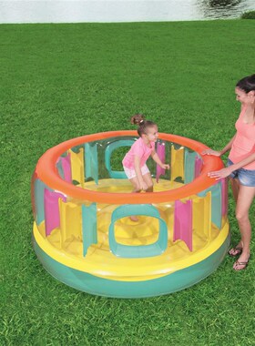 Bestway 52262 安全小型家用 彩色蹦蹦床跳床游乐充气室内城堡