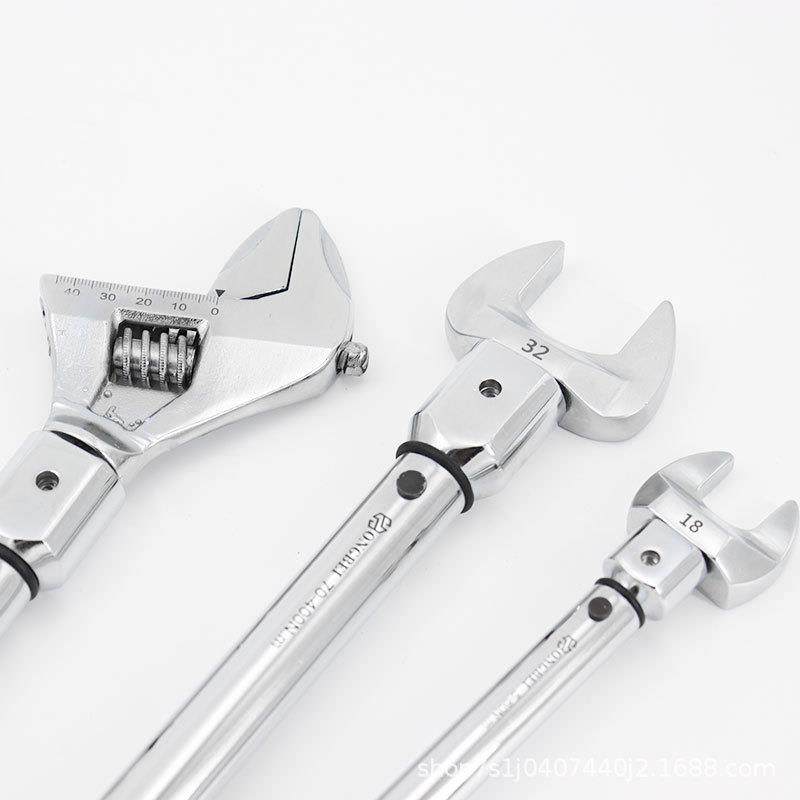 预置式扭矩公斤扳手汽修力矩扳德式可换头可调扭力套筒单头扳手