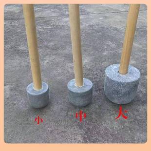 ⊿天然实木木锤打糍粑打年糕木杵石臼石窝木槌大号圆头木榔头可