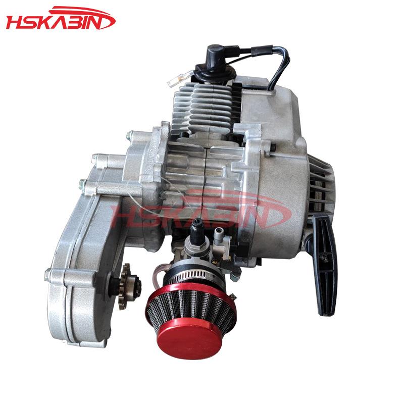 迷你摩托越野车配件47/49CC全铝手拉二两冲程发动机汽油机变速箱