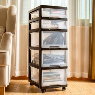 办公室桌面文件盒收纳柜子抽屉式整理箱塑料储物柜家用多层收纳箱