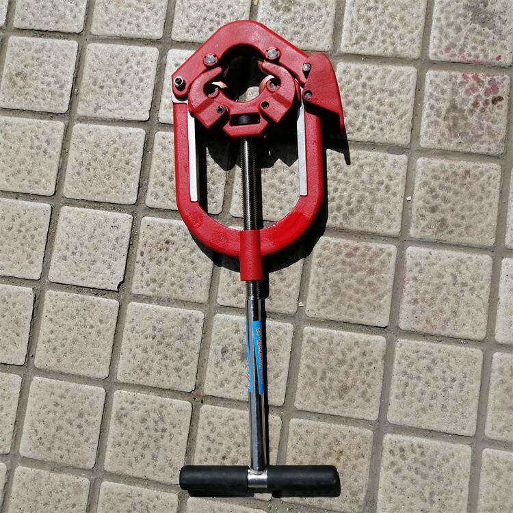 2-14寸重型手动隔爆割管四轮割钢管管道切割机旋转式切割管器