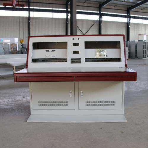 沧州安防自动化钢木琴式双联多联监控台操作台控制台生产