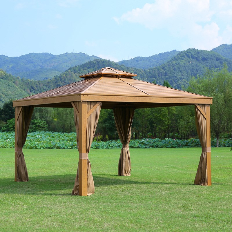 户外休闲大帐篷遮阳罗马蓬铝合金雨棚欧式花园别墅庭院烧烤凉亭