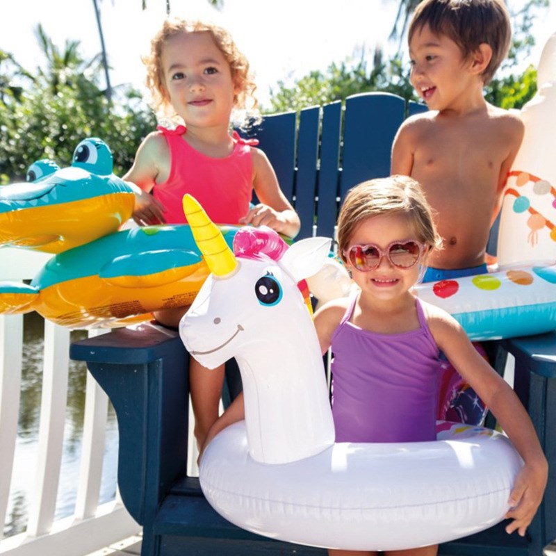 INTEX 儿童游泳圈充气浮圈 成人游泳浮圈 氖光泳圈