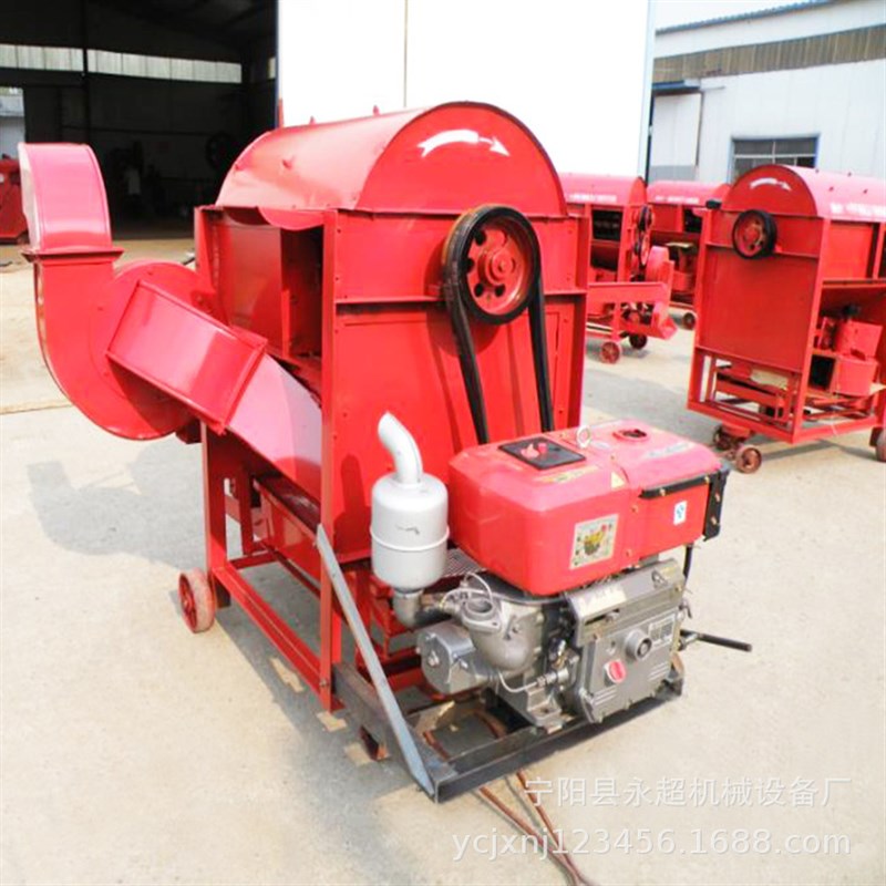 家用75稻麦脱粒机四清分离电柴两用高粱谷子大豆打粒机谷糠分离机