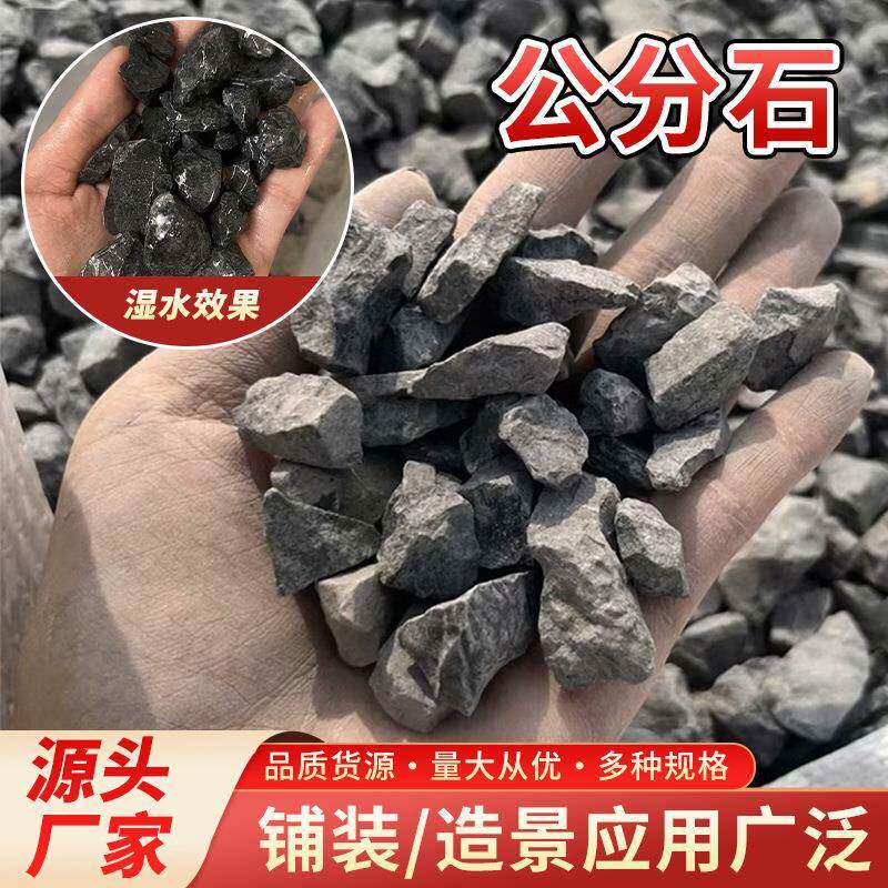 黑色水洗石小石子砾石深灰色工程铺路水磨瓜子石头石材